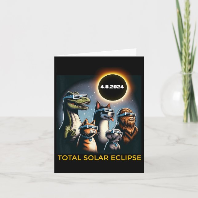 Hund Bigfoot Eclipse Gles Total Solar Eclipse 2024 Kort (Framsida)