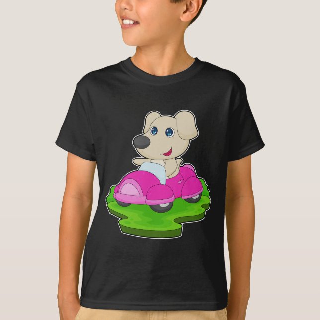 Hund bil t shirt (Framsida)