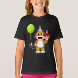 Hund Birthday Candle Cake T Shirt