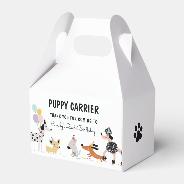 Hund Birthday Puppy Pawty Animals Puppy Carrier Presentaskar (Framsidan Sidan)