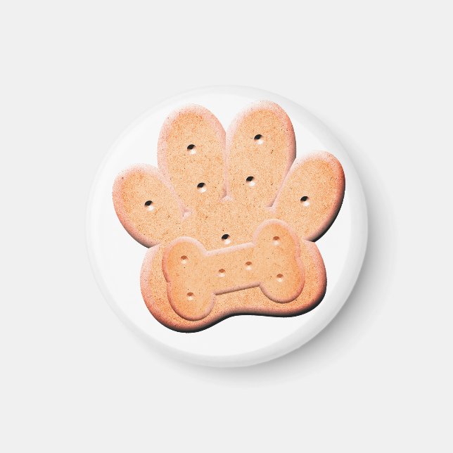 Hund Biscuit Pawprint och Bone Art Magnet (Framsidan)
