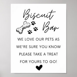 Hund Biscuit Pub Bröllop-tecken Hund Wedding F Poster