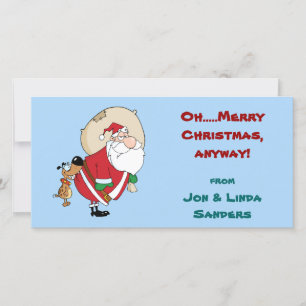 Hund Bita jultomte Julkort