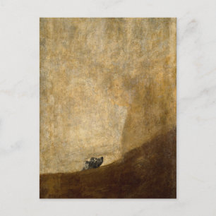 Hund (Black Paintings) av Francisco Goya 1820 Vykort