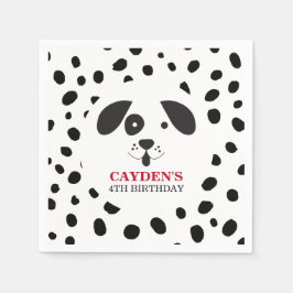 Hund Black Spot Dalmatien Birthday Pappersservett