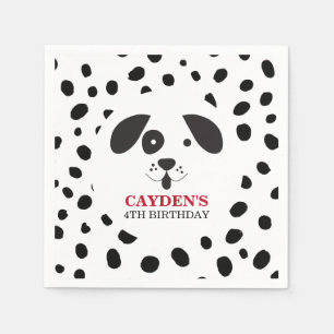 Hund Black Spot Dalmatien Birthday Pappersservett