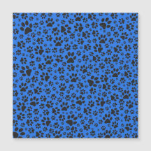 Hund Black & White Polka Dot på teknikblått