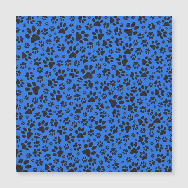 Hund Black & White Polka Dot på teknikblått (Framsida)