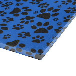 Hund Black & White Polka Dot på teknikblått