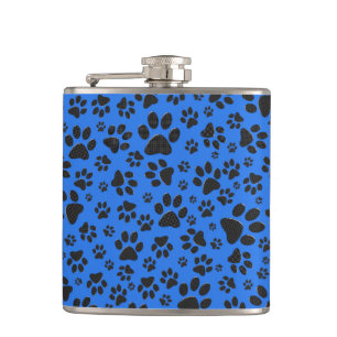 Hund Black & White Polka Dot på teknikblått Fickplunta