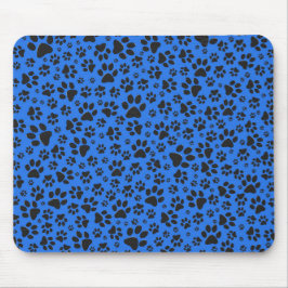 Hund Black & White Polka Dot på teknikblått Musmatta