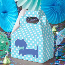 Hund Blue Dachshund Wiener med favoritruta för rad Presentaskar