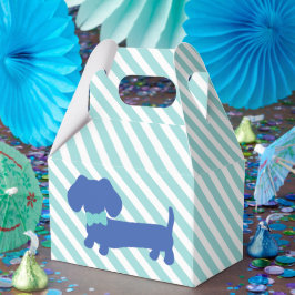 Hund Blue Dachshund Wiener med favoritruta för rad Presentaskar