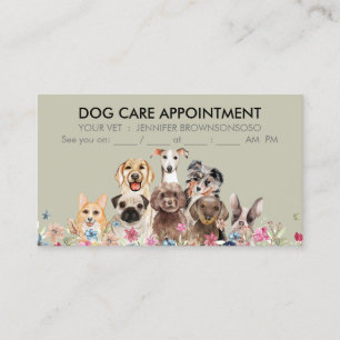 Hund Boho Chic Utnämningar Beige Söt Visitkort