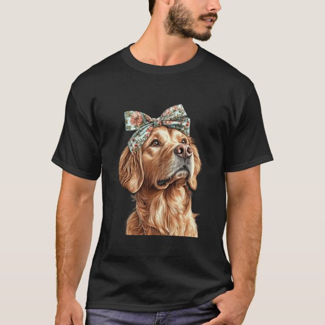 Hund Boho Coquette Bow Mamma Mor T Shirt (Framsida)