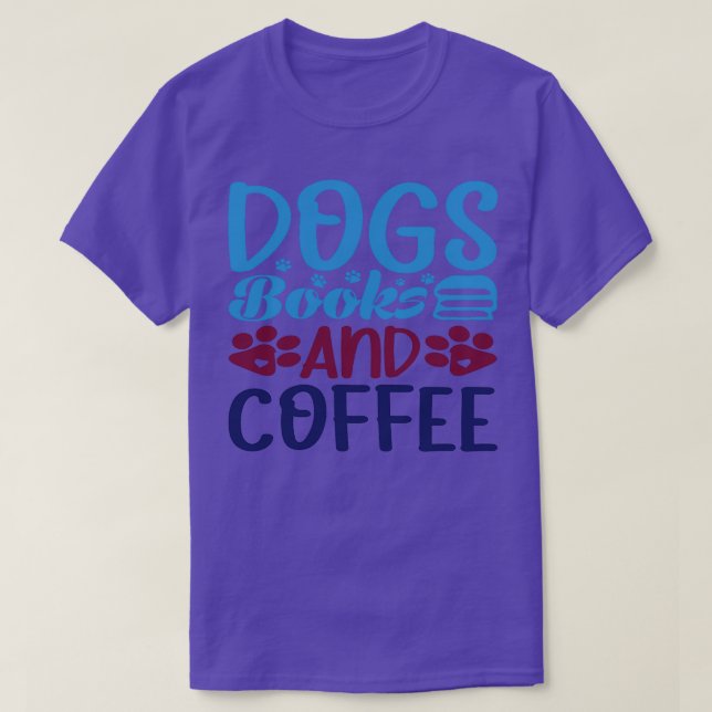hund bokar och kaffe t shirt (Design framsida)