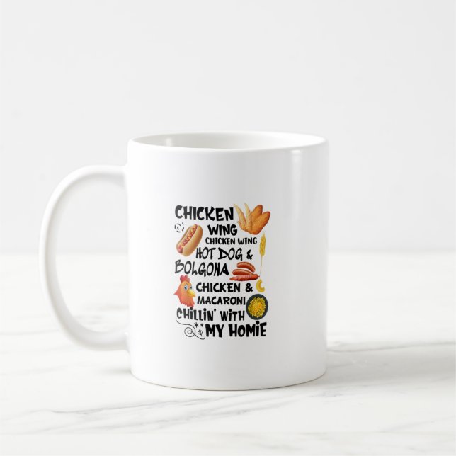 Hund Bologna M. Vinge Chicken Vinge Hett Kaffemugg (Vänster)