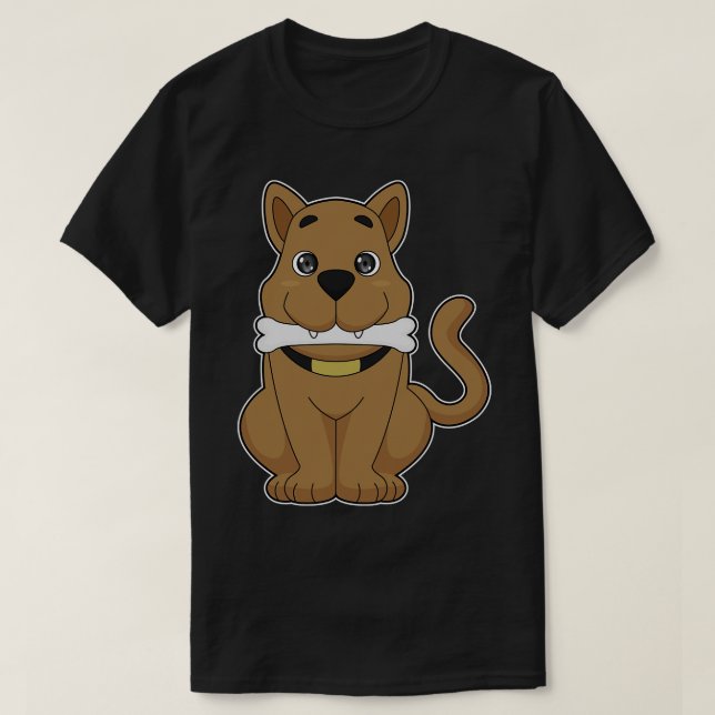 Hund Bone 6 T Shirt (Design framsida)