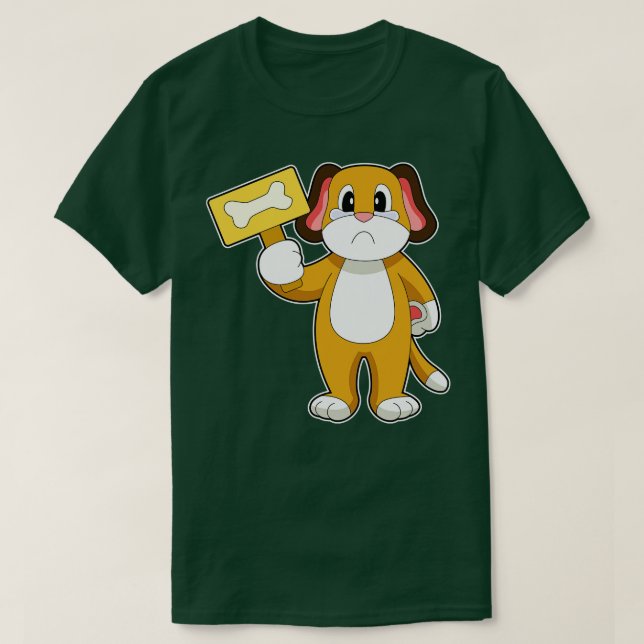 Hund Bone 8 T Shirt (Design framsida)