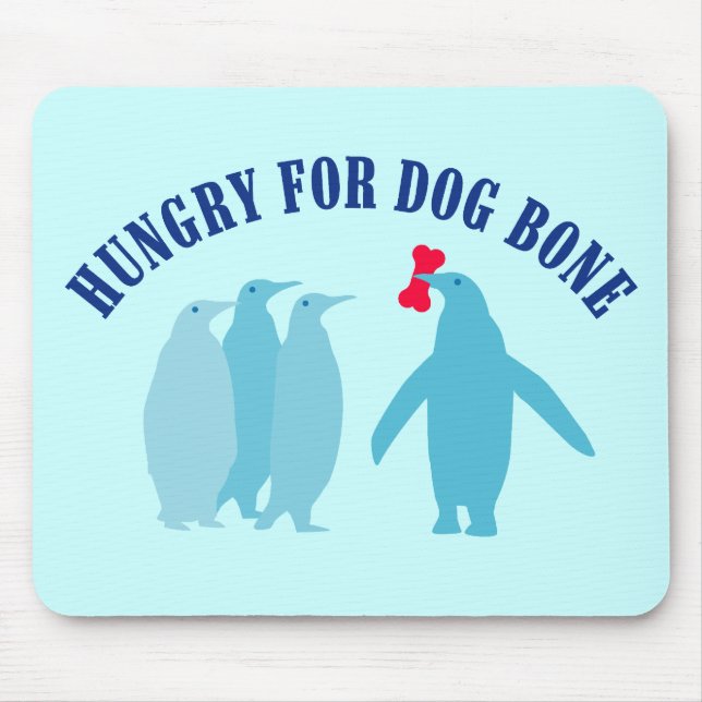 Hund Bone Älskare för Penguins Musmatta (Framsidan)