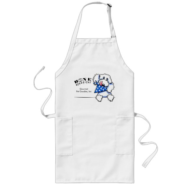 Hund Bone Appetit! Gourmet Pet Mat Anpassningsbar Långt Förkläde (Framsidan)