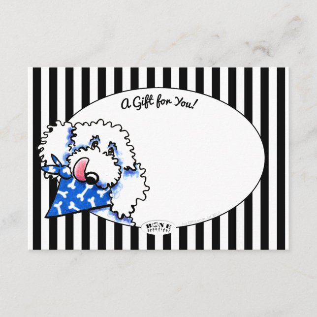 Hund Bone Appetit! Pet Biz-presentationskort Tilläggskort (Framsida)