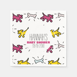 Hund Bone Graffiti Stil baby Shower P Napkin 2 Pappersservett