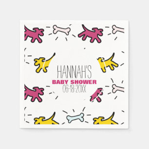 Hund Bone Graffiti Stil baby Shower P Napkin 2 Pappersservett