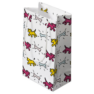 Hund Bone Graffiti Stil Välj Färg M Gift Bag 2