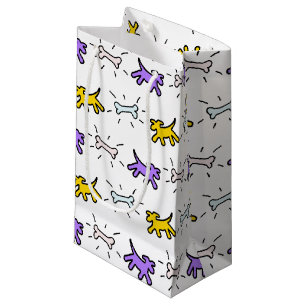 Hund Bone Graffiti Stil Välj Färg S Gift Bag 1