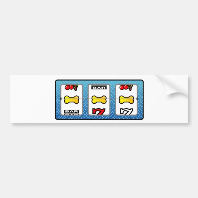 Hund Bone Jackpot Bildekal (Framsidan)