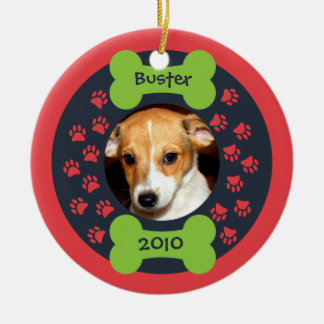Hund Bone Photo Ornament