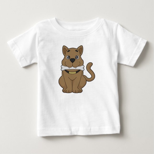 Hund Bone T Shirt (Framsida)