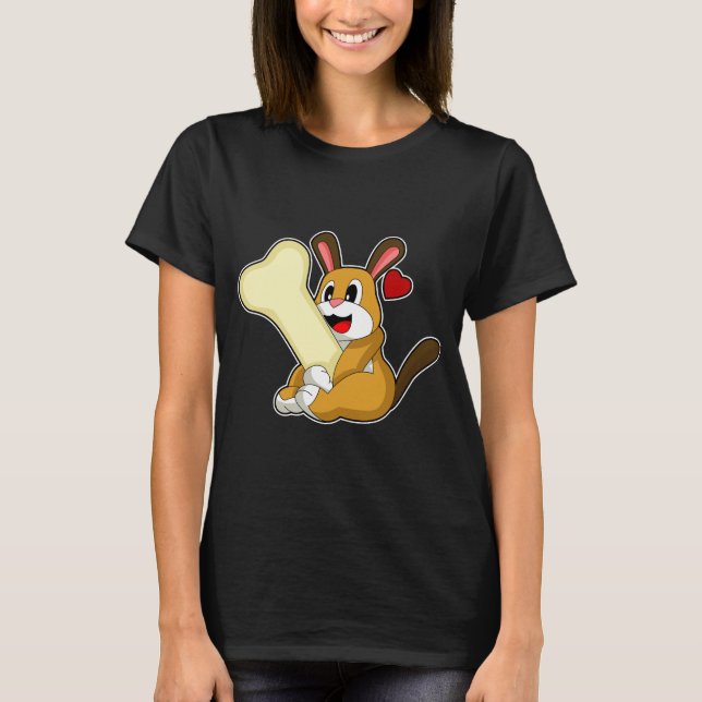 Hund Bone T Shirt (Framsida)