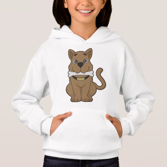 Hund Bone T Shirt (Framsida)