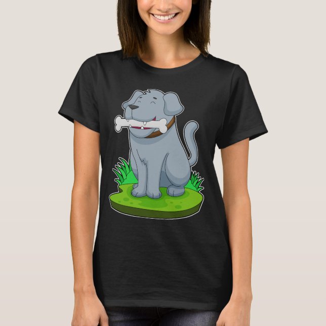 Hund Bone T Shirt (Framsida)