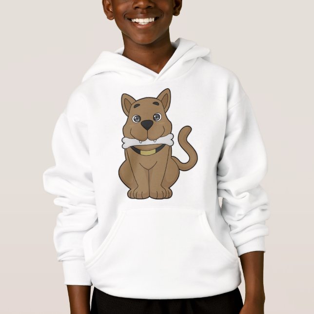 Hund Bone T Shirt (Framsida)