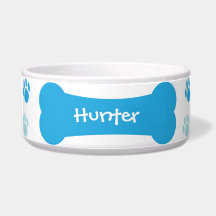 Hund Bone & Tass avtryck Personlig Pet Hund Bowl