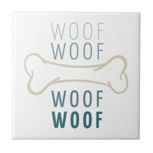 Hund Bone Woof Kakelplatta