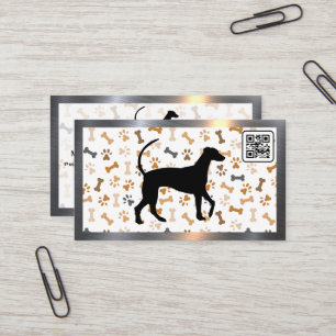 Hund Bones och Tassar QR-Affärskort Visitkort