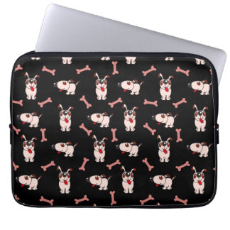 Hund Borta Cute - på svart Laptop Sleeve