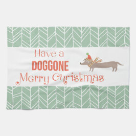 Hund Borta God jul Kökshandduk