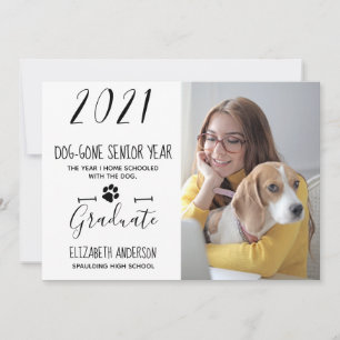 Hund Borta högårsklass 2021 Photo Studenten Inbjudningar