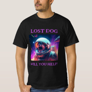 Hund borttappad, svart Anpassade T Shirt
