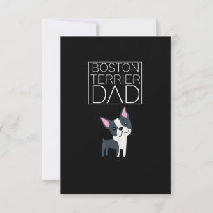 Hund Boston Terrier Pappa Manar I Kärlek Cute Funn OSA Kort
