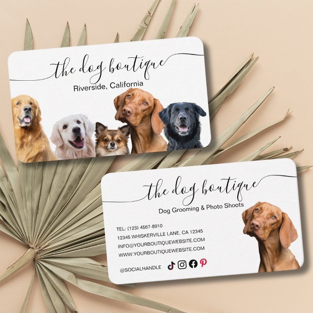 Hund Boutique-Affärskortet Visitkort (Dog grooming business card)