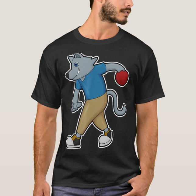 Hund Bowling Bowling ball Sports T Shirt (Framsida)