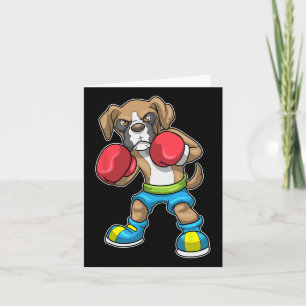 Hund Boxer Boxing Handskar Boxing För manar Women Kort