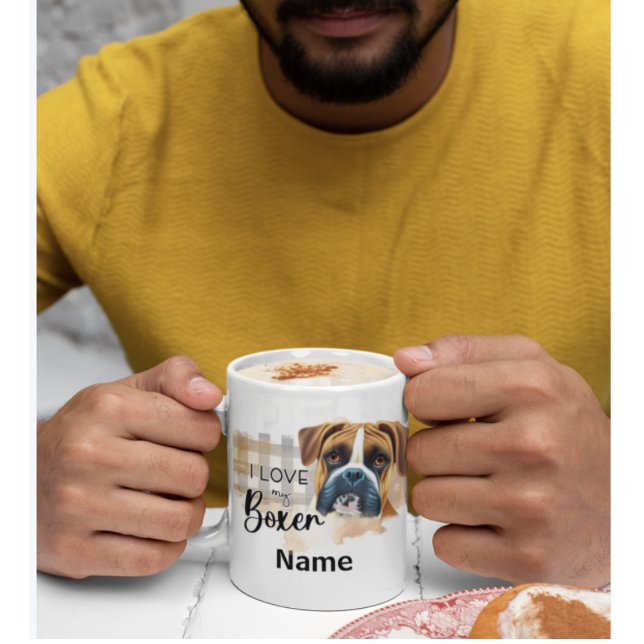 Hund Boxer Coffee Mugg, Kopp (Boxer Dog Pet Coffee Mug)