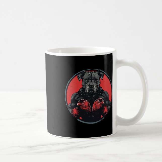 Hund Boxer Fighter Boxing Manar Women Kids Kaffemugg (Höger)